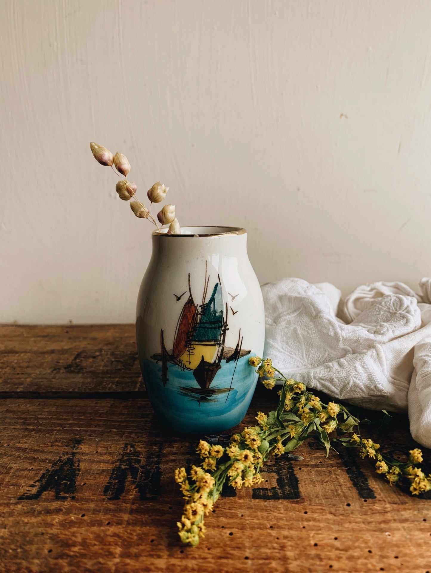 Vintage Italian Hand~painted Posy Vase