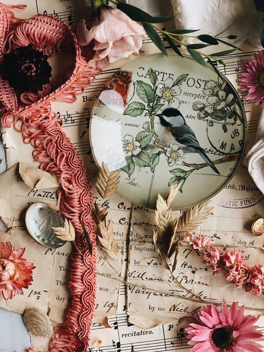 Decorative Bird Glass Trinket Dish