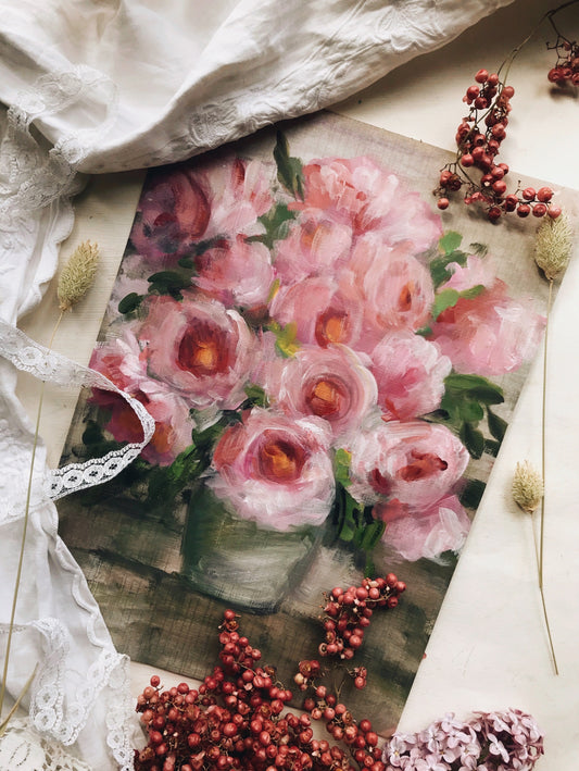 Peonies Oil Painting
