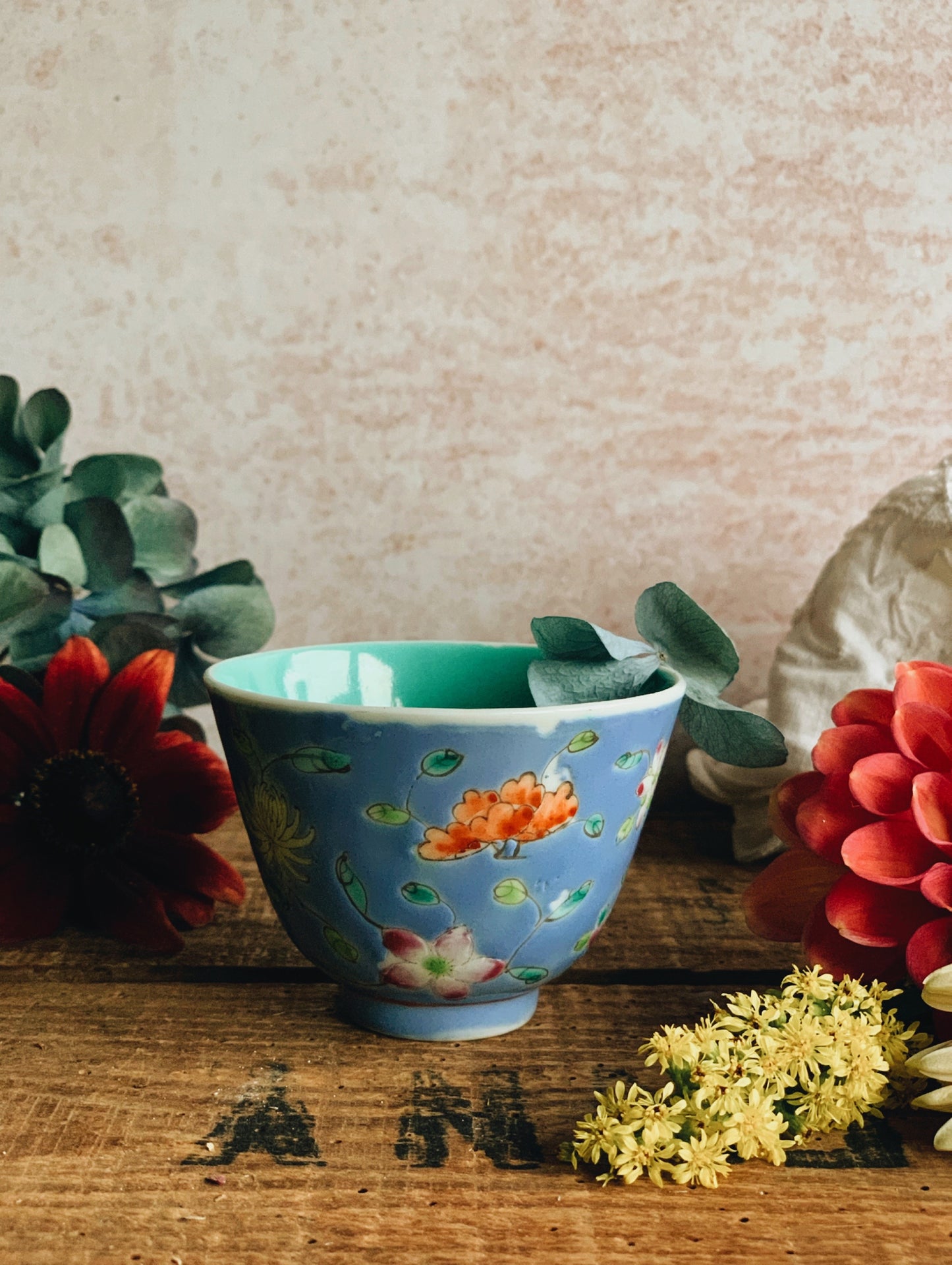 Vintage Hand~painted Floral Decorative Bowl
