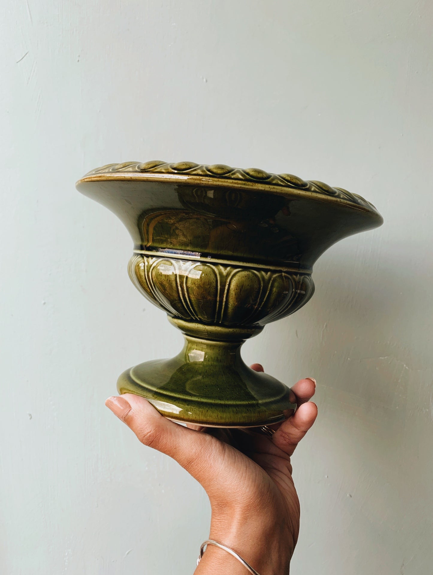 Vintage Green Holkham Urn