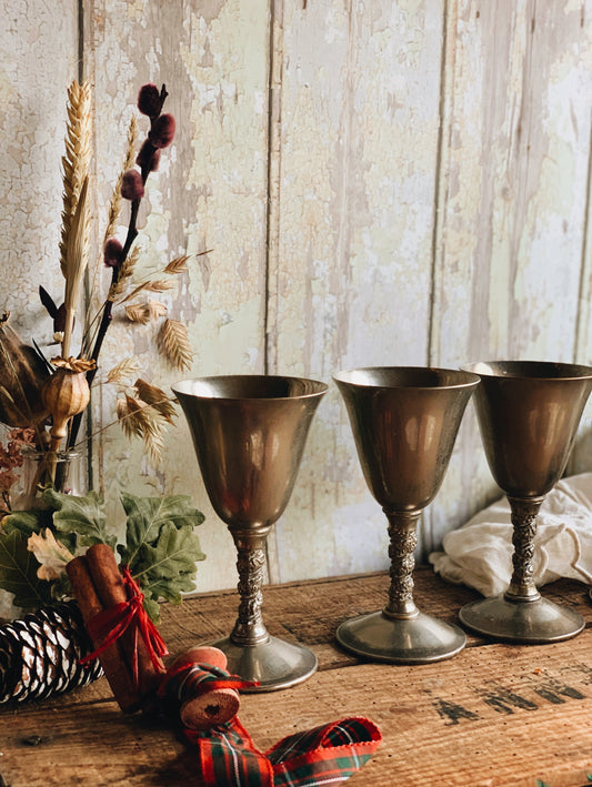 Four Antique Decorative Goblets