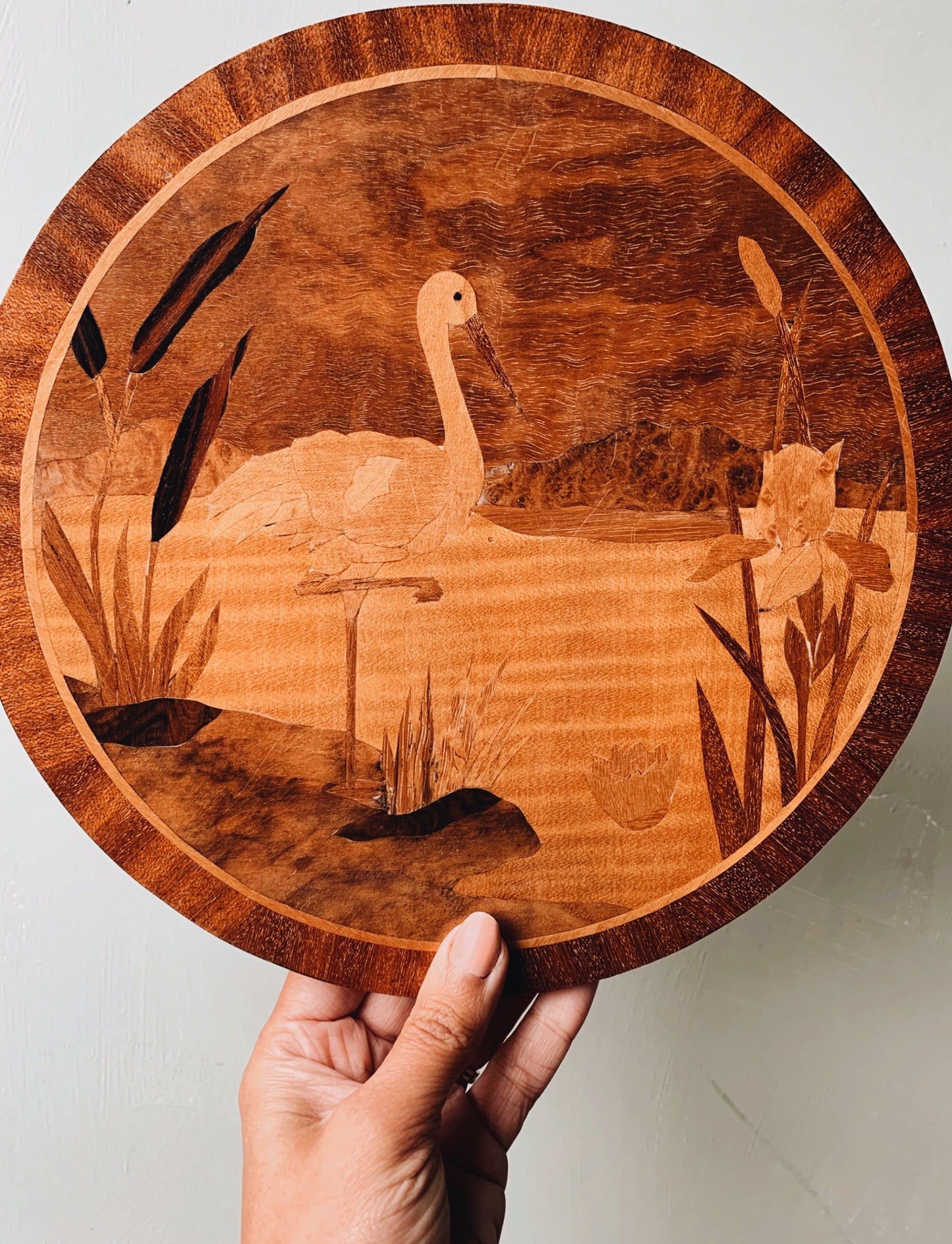 Vintage Stork Wooden Artwork