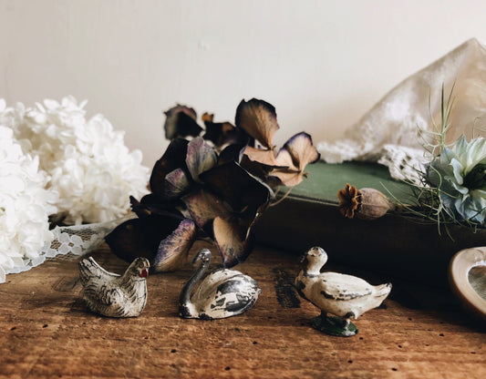 Three Vintage Bird Variety (lead animals)