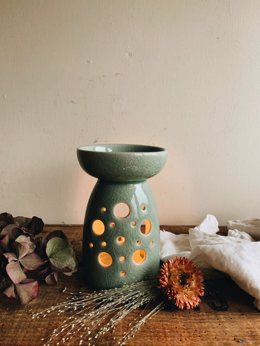 Rustic Green Burner (crazing)