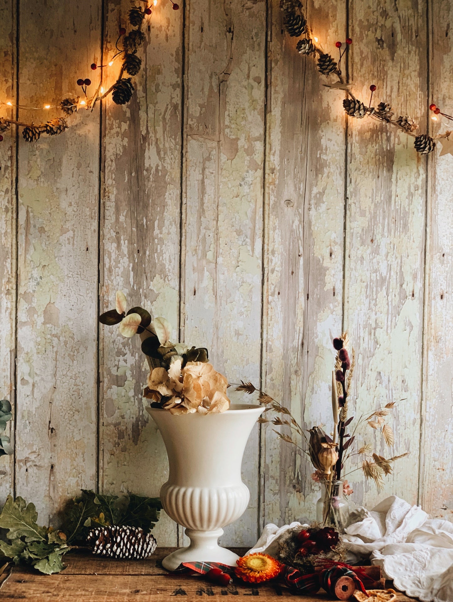 Vintage Dartmouth White Urn