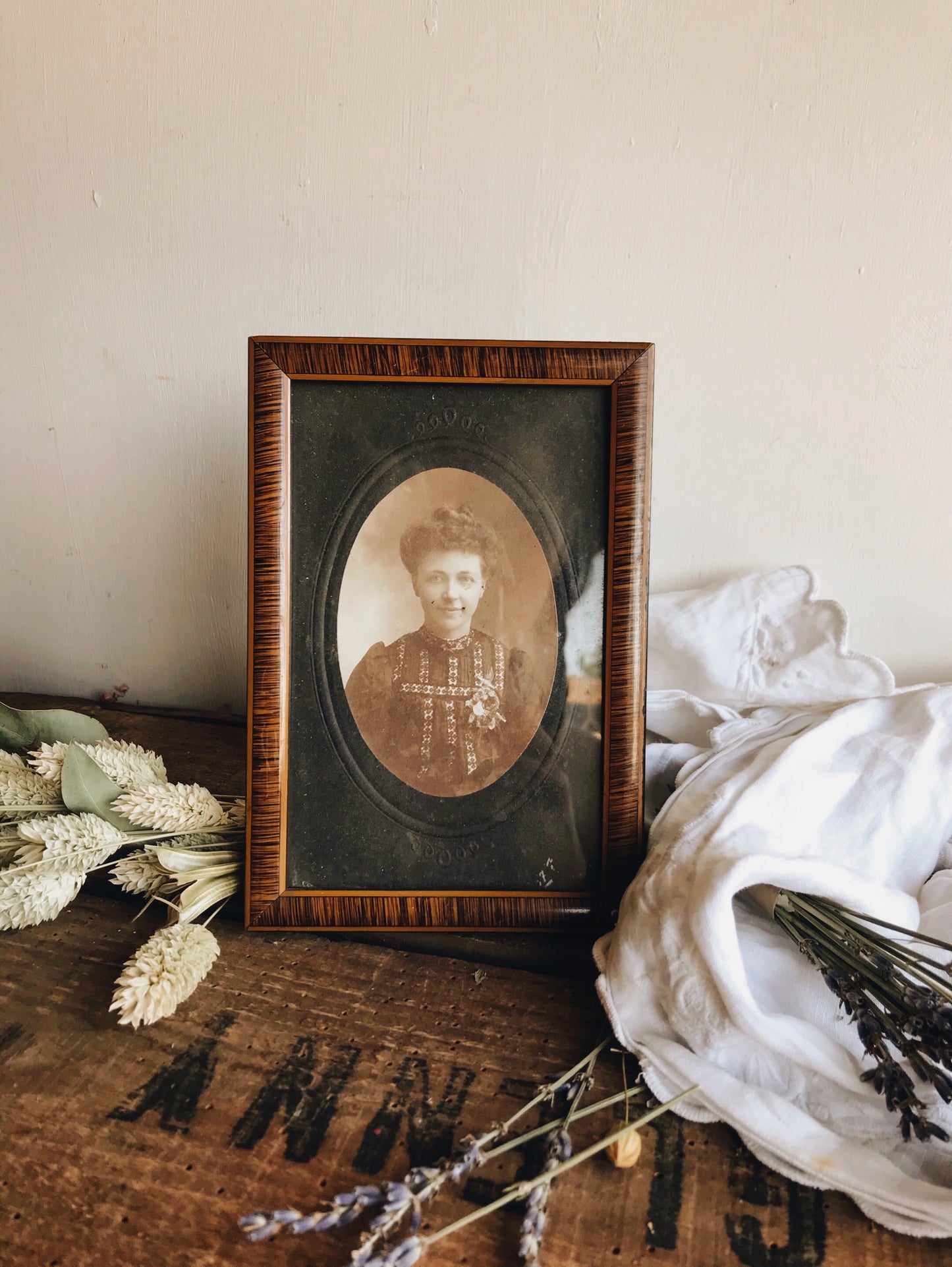Antique Photograph of Lady in a Vintage Frame