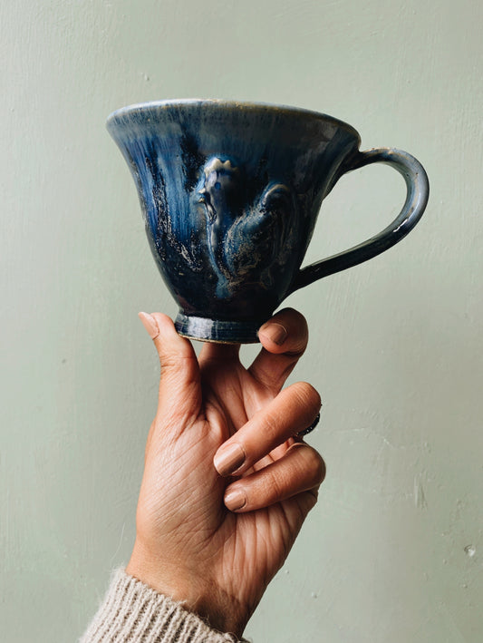 Rustic Hand~thrown Chicken Cup