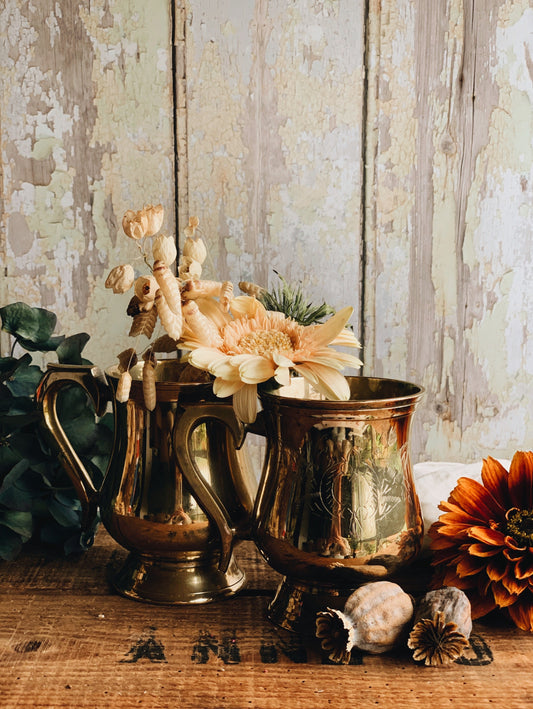 Two Vintage EPNS Tankards (not matching)