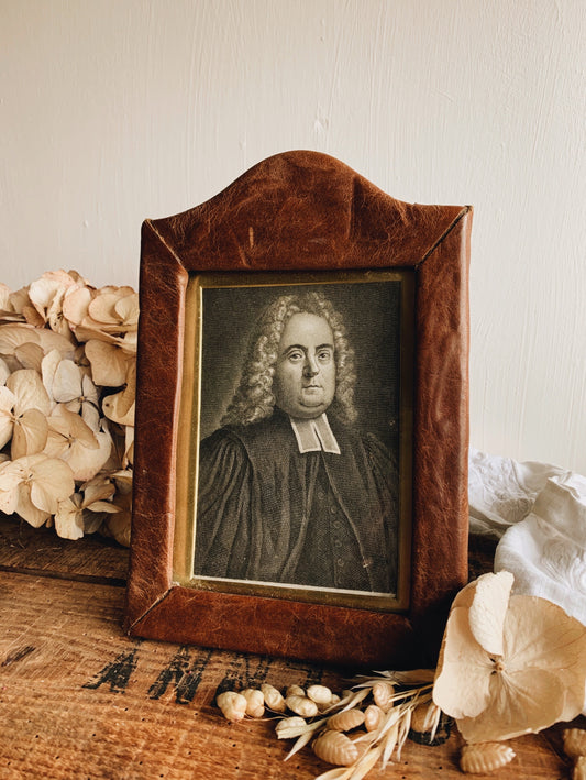 Antique Early 1900’s Frame with 1800’s Plate Portrait Mathew Henry