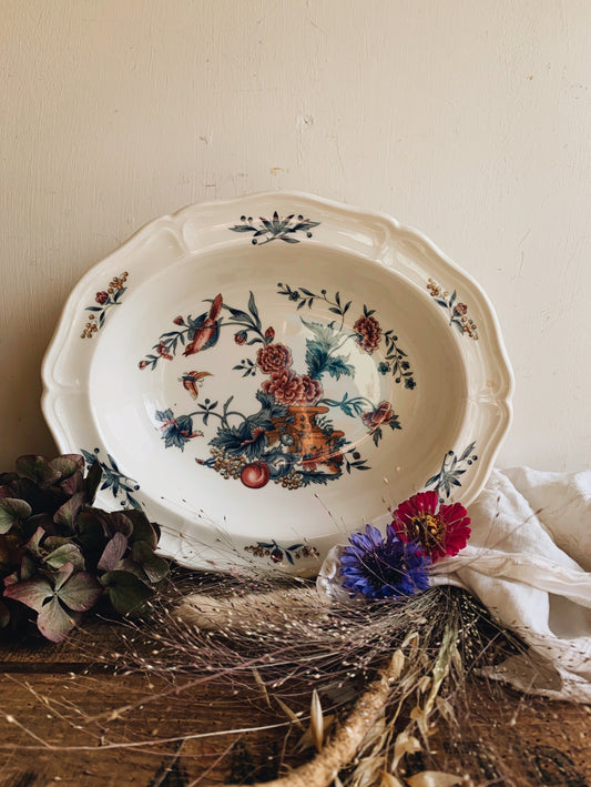 Vintage Decorative Floral & Bird Wedgwood Dish