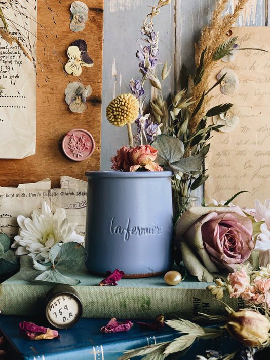 French Ceramic Cornflower Pot