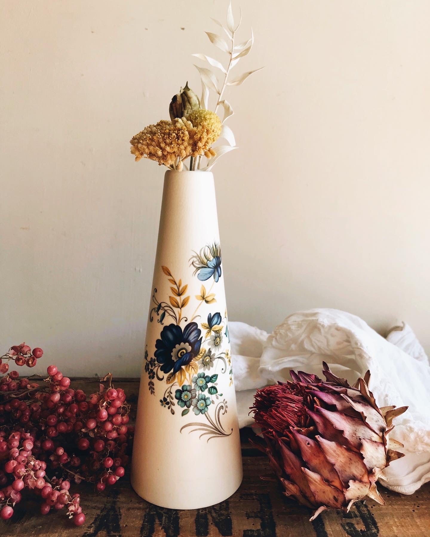 Vintage Floral Vase ~ Purbeck