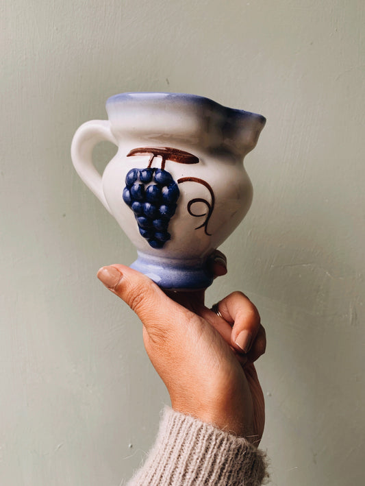Rustic European Grape (wine) Goblet Jug (two available sold separately)