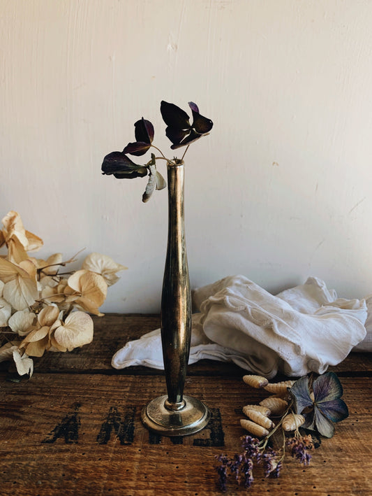 Vintage Silver Singular Vase