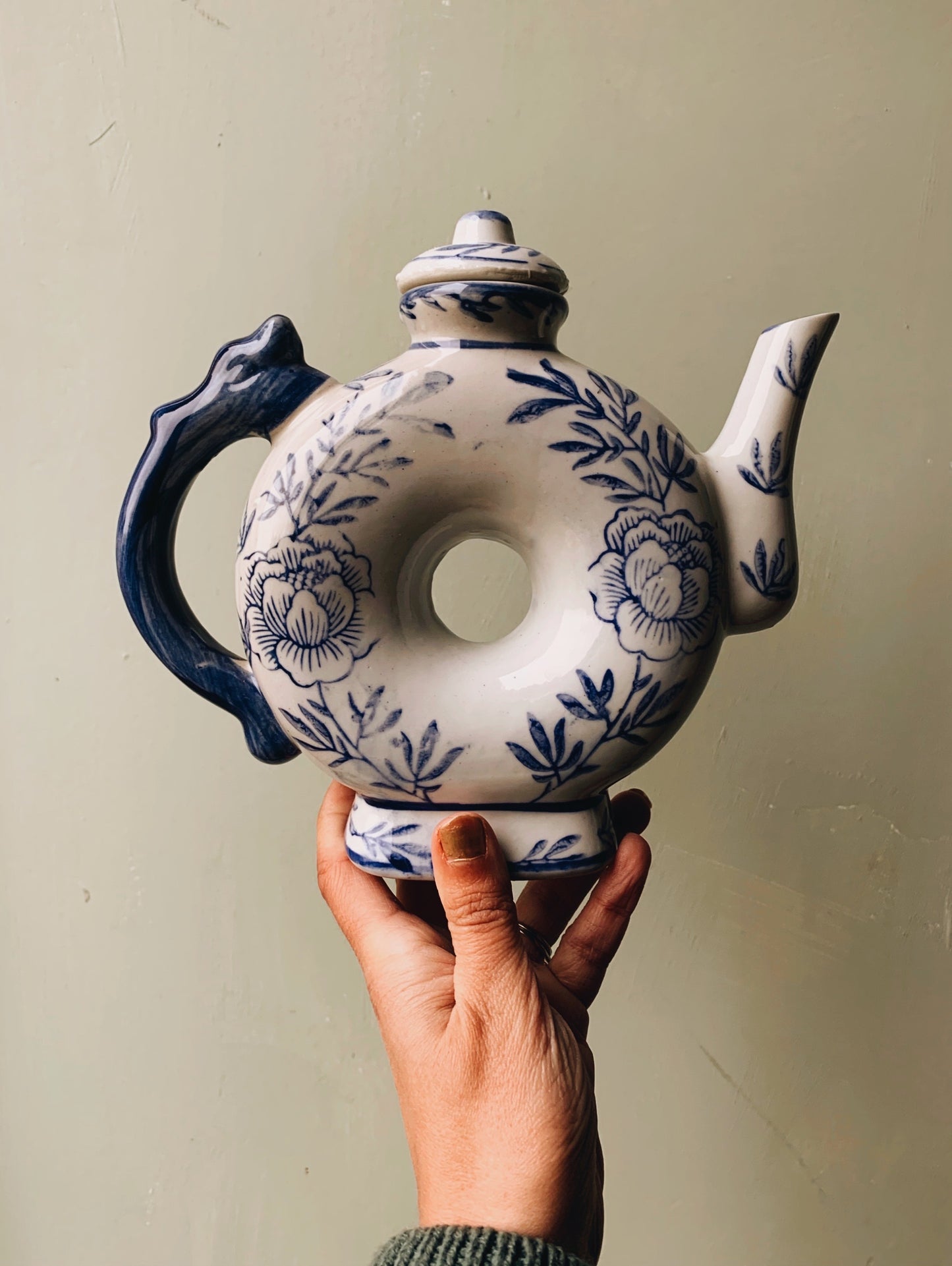 Vintage Oriental Floral Teapot ~ 1