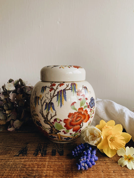 Vintage Floral Decorative Sadler Ginger Jar