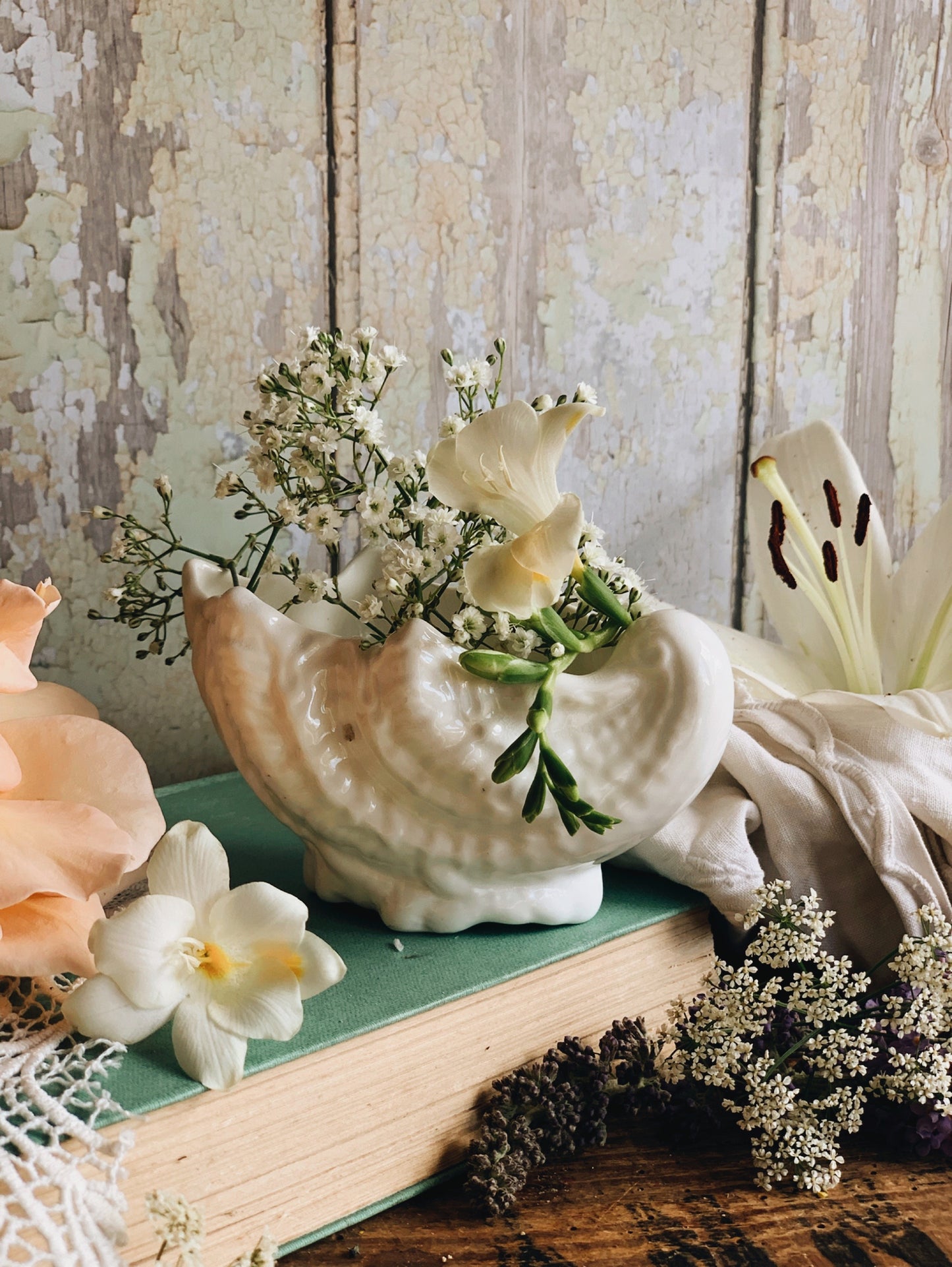 Vintage Coalport Shell Planter