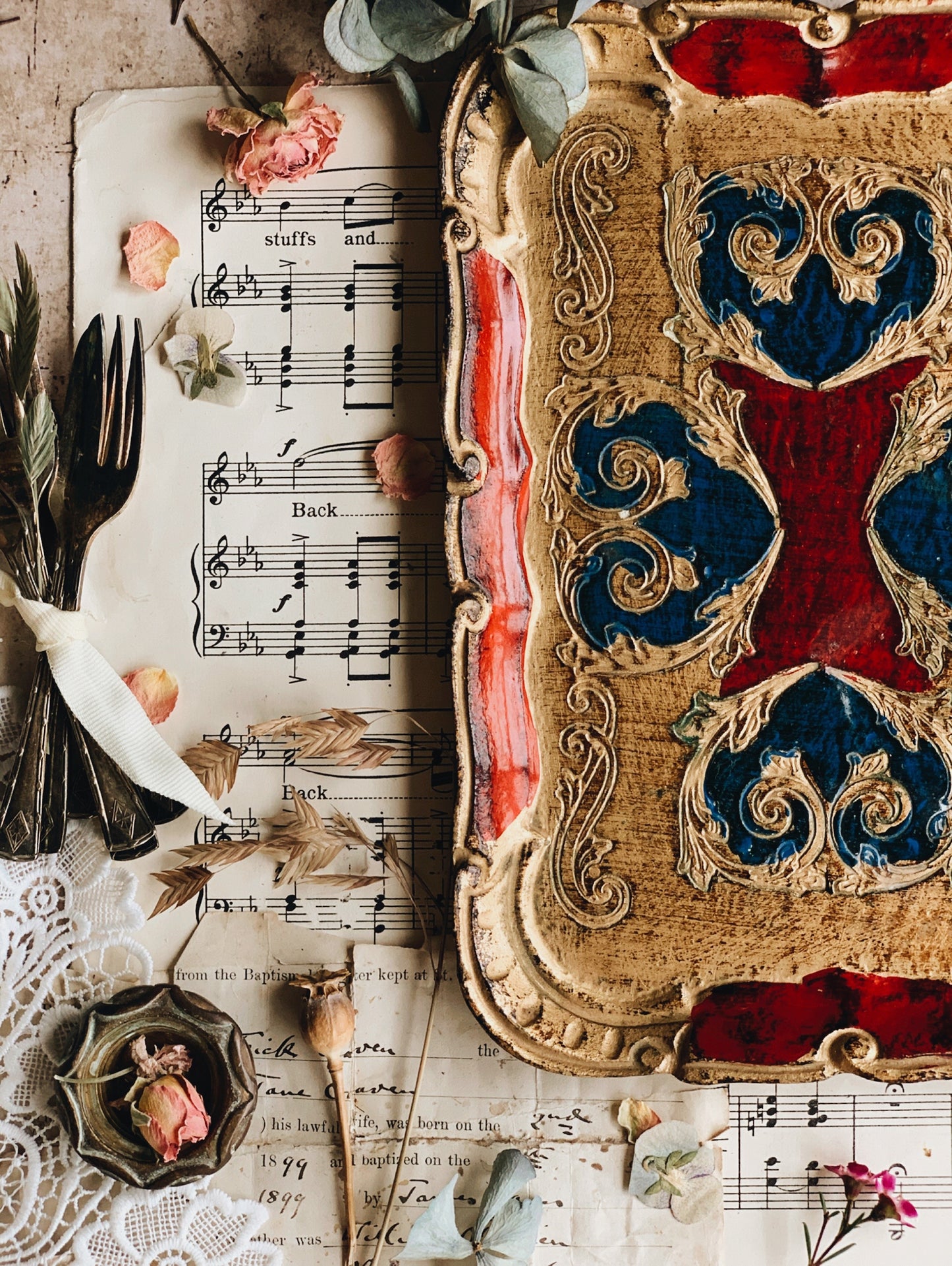Vintage Florentine Tray