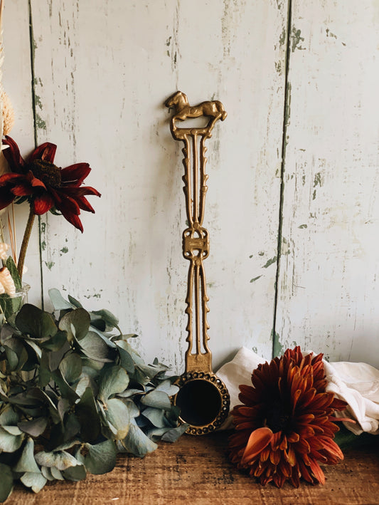 Vintage Brass Horse Snuffer