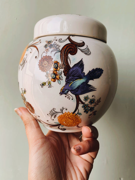 Vintage Sadler Paradise Birds Ginger Jar