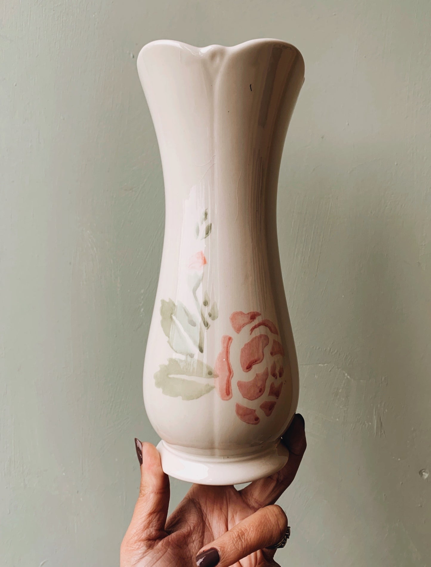 Vintage Royal Winton Rose Stencil Vase