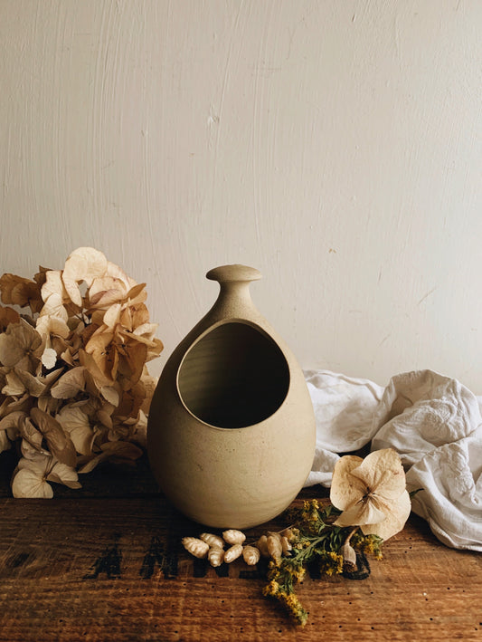 Rustic Hand~thrown Hanging Planter