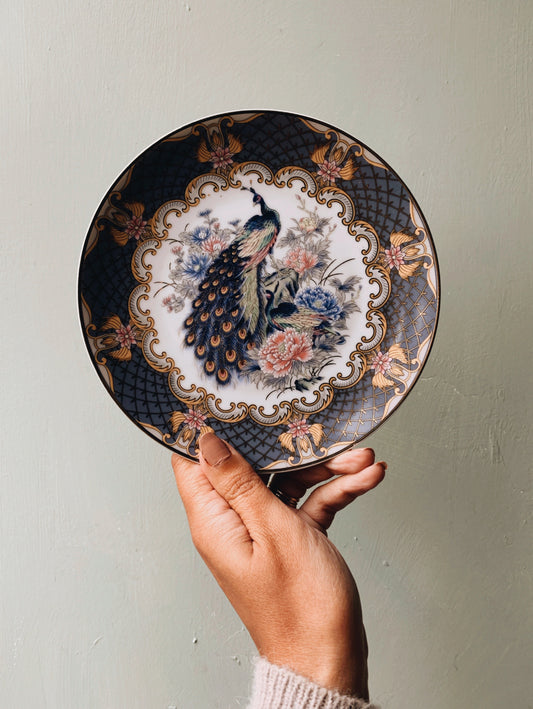 Vintage Peacock Decorative Plate