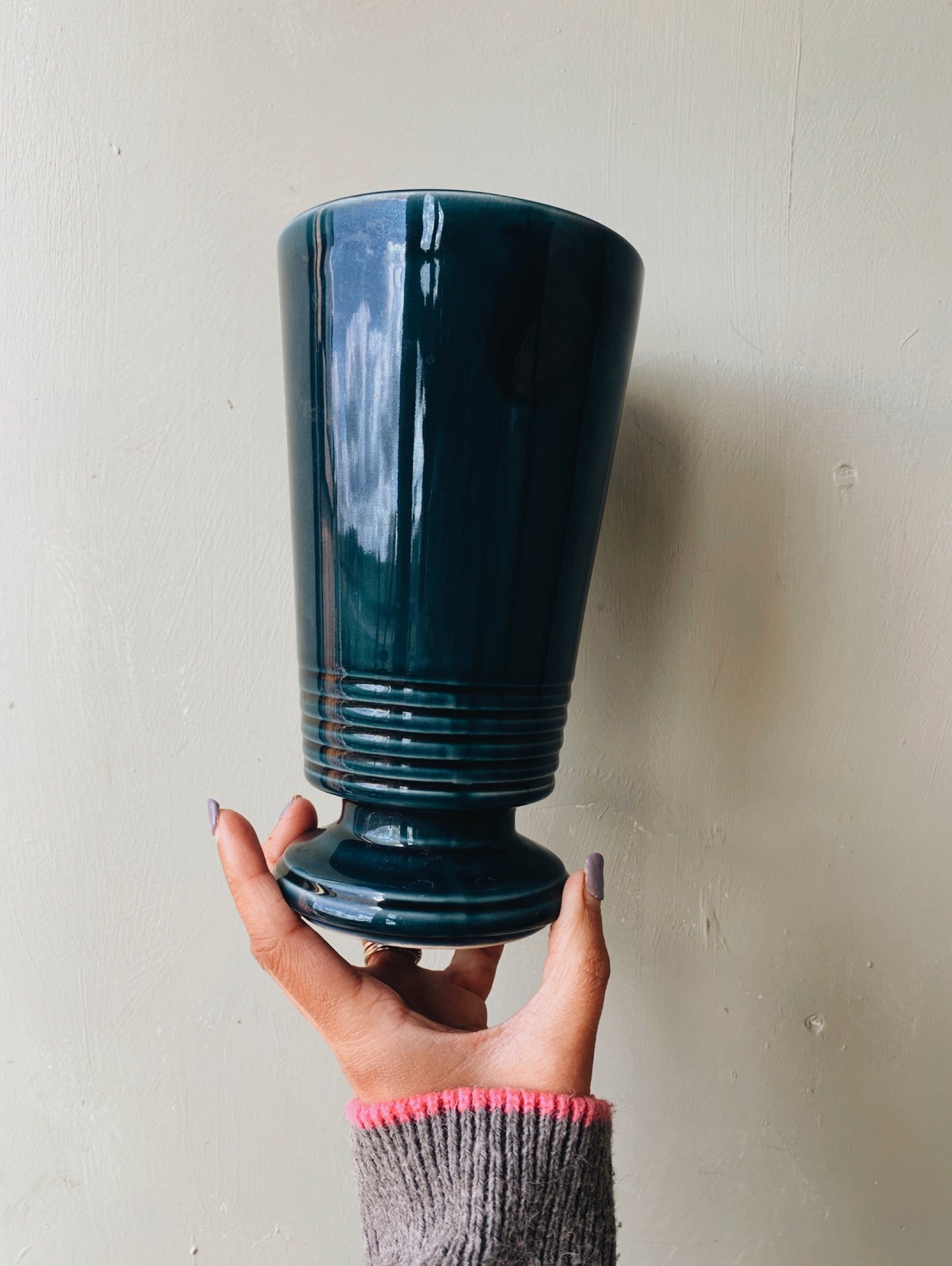 Vintage Prinknash Turquoise Vase