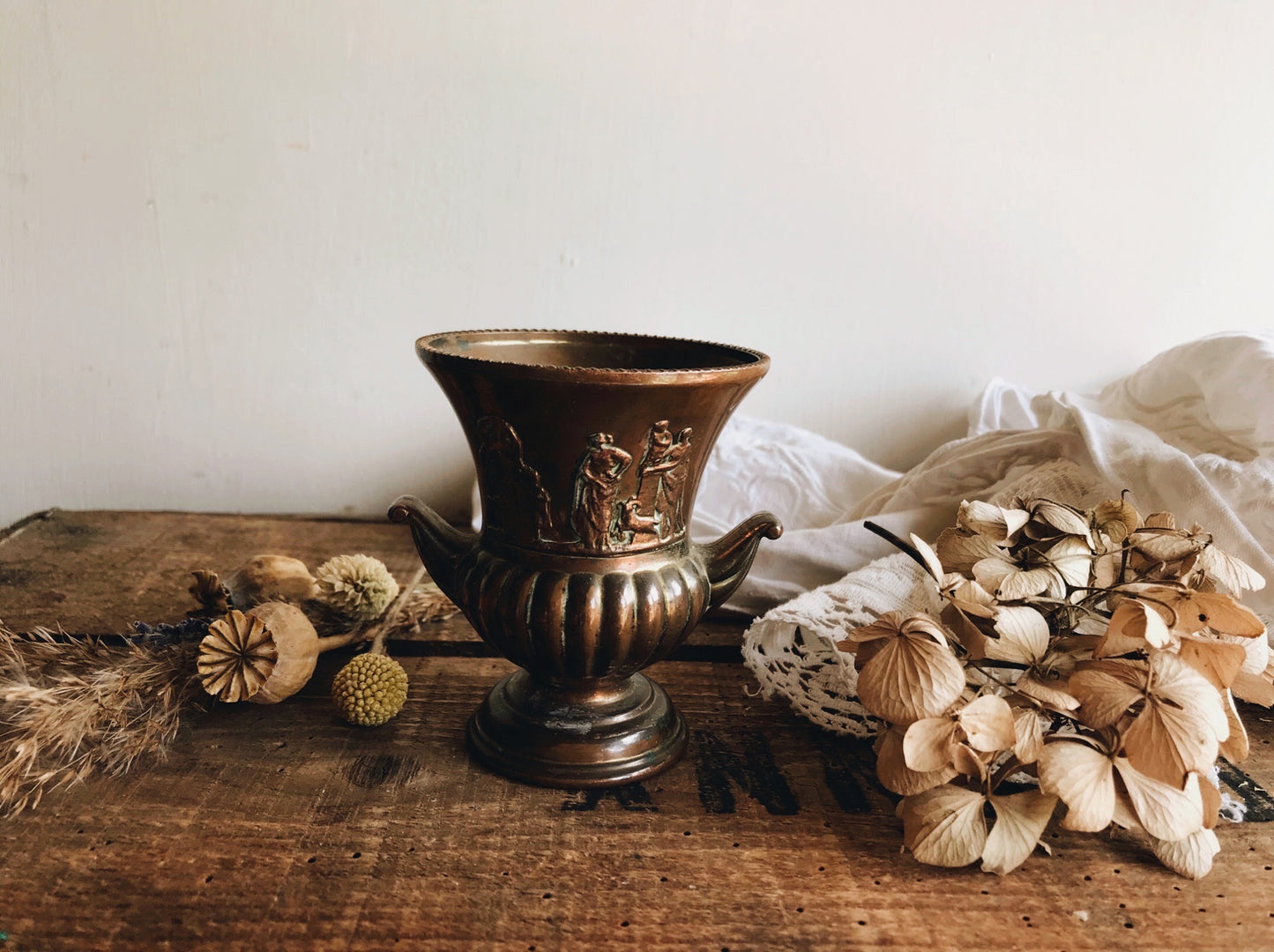 Antique Brass / Rose Urn
