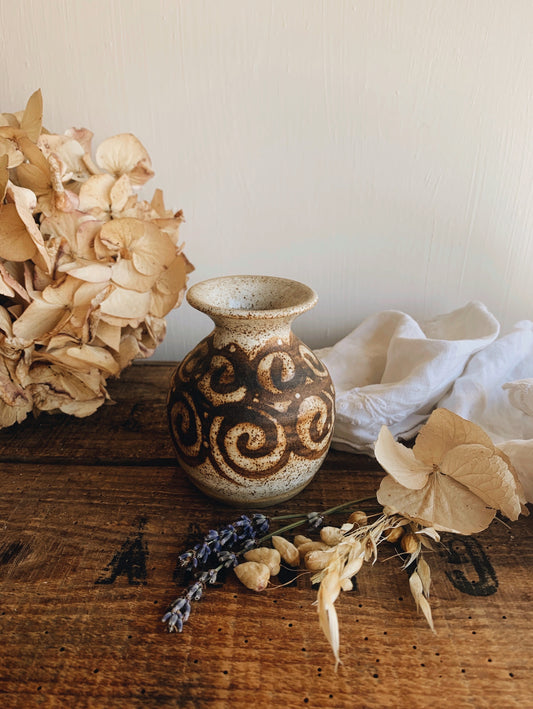 Rustic Hand~thrown Decorative Glaze Speckle Vase