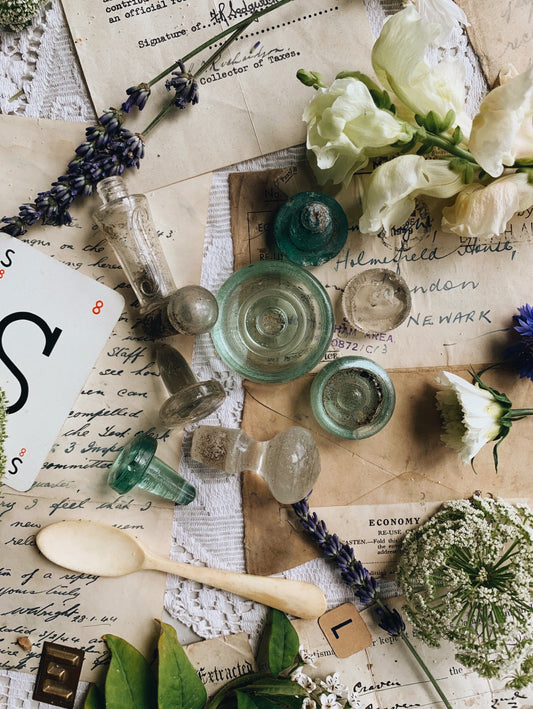 Collection of Antique Apothecary Bottle Tops