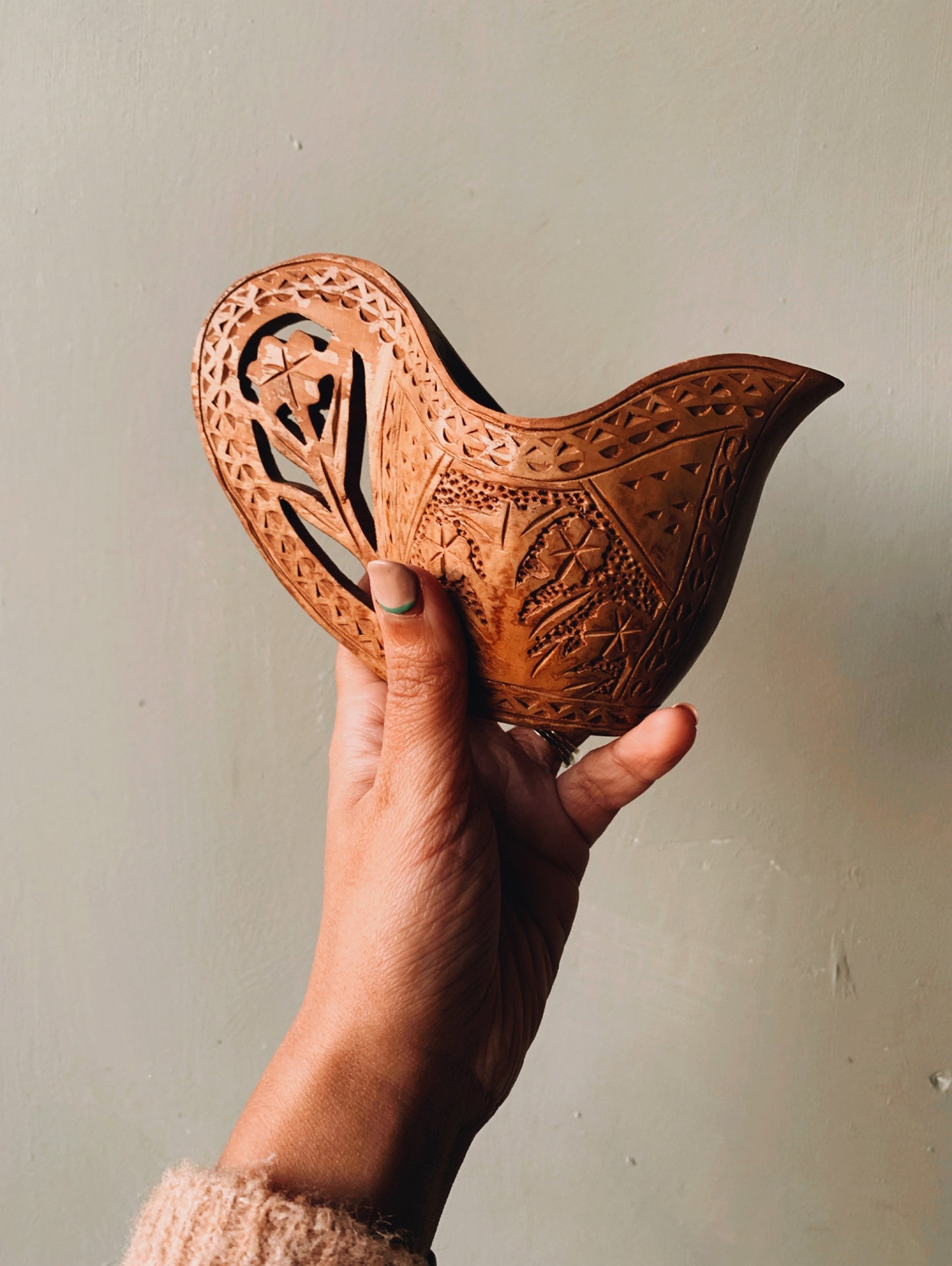 Rustic Decorative Wooden Jug