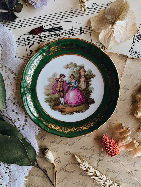 Vintage Green Gilt Whimsey Dish (two varying sizes sold separately)