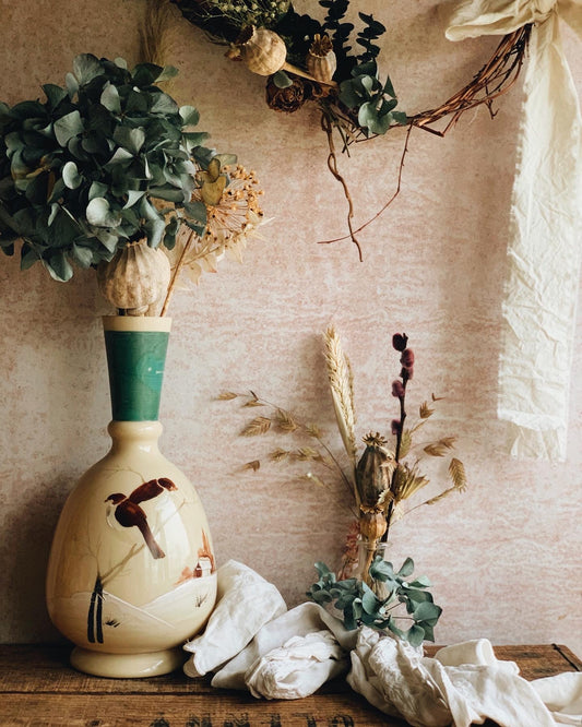 Large Vintage Bird Vase (UK shipping)