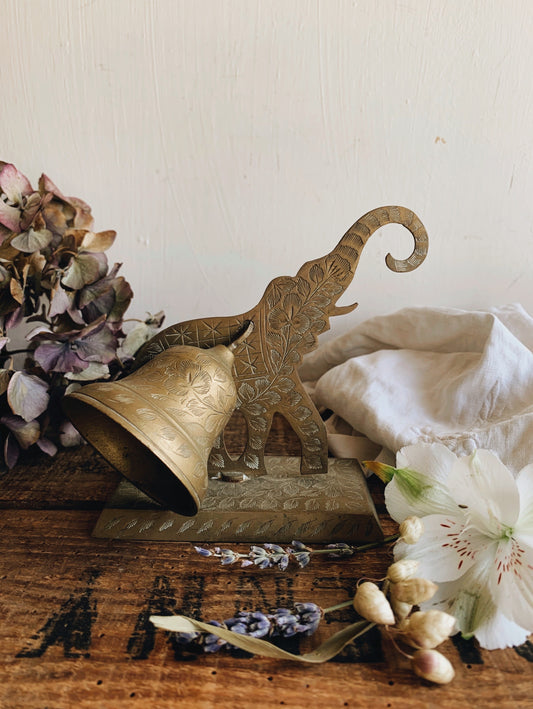 Vintage Brass Elephant Ornament