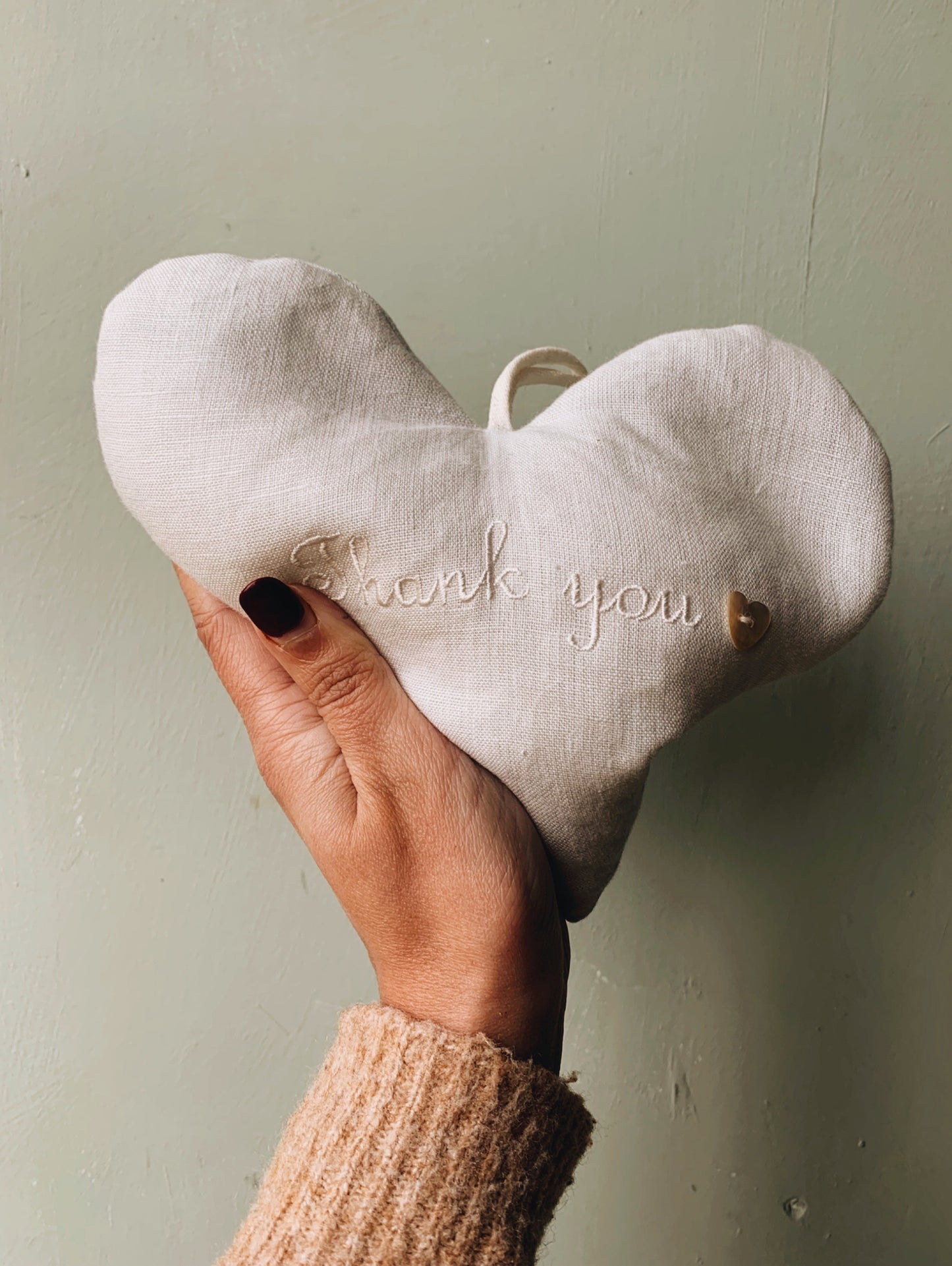 “Thank You” Fabric Heart Hanging