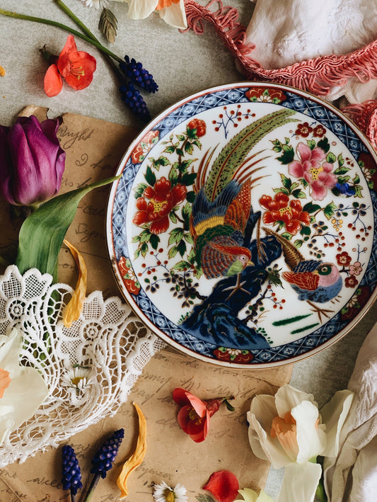 Vintage Paradise Birds Plate