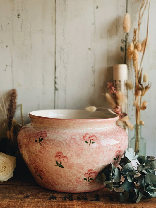 Large Vintage Rose Pink Planter (UK SHIPPING ONLY)