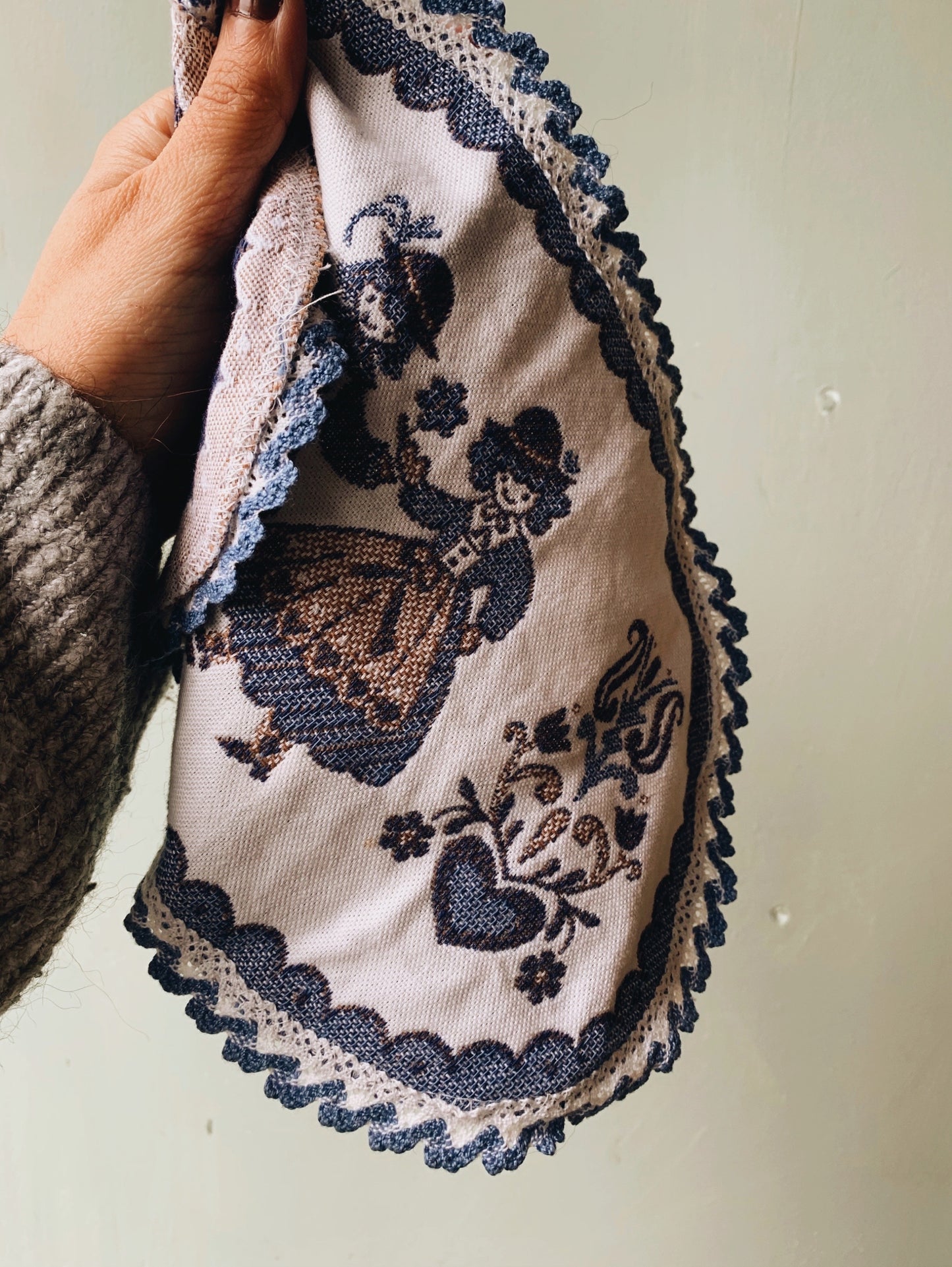 Vintage Dutch Embroidery Linen