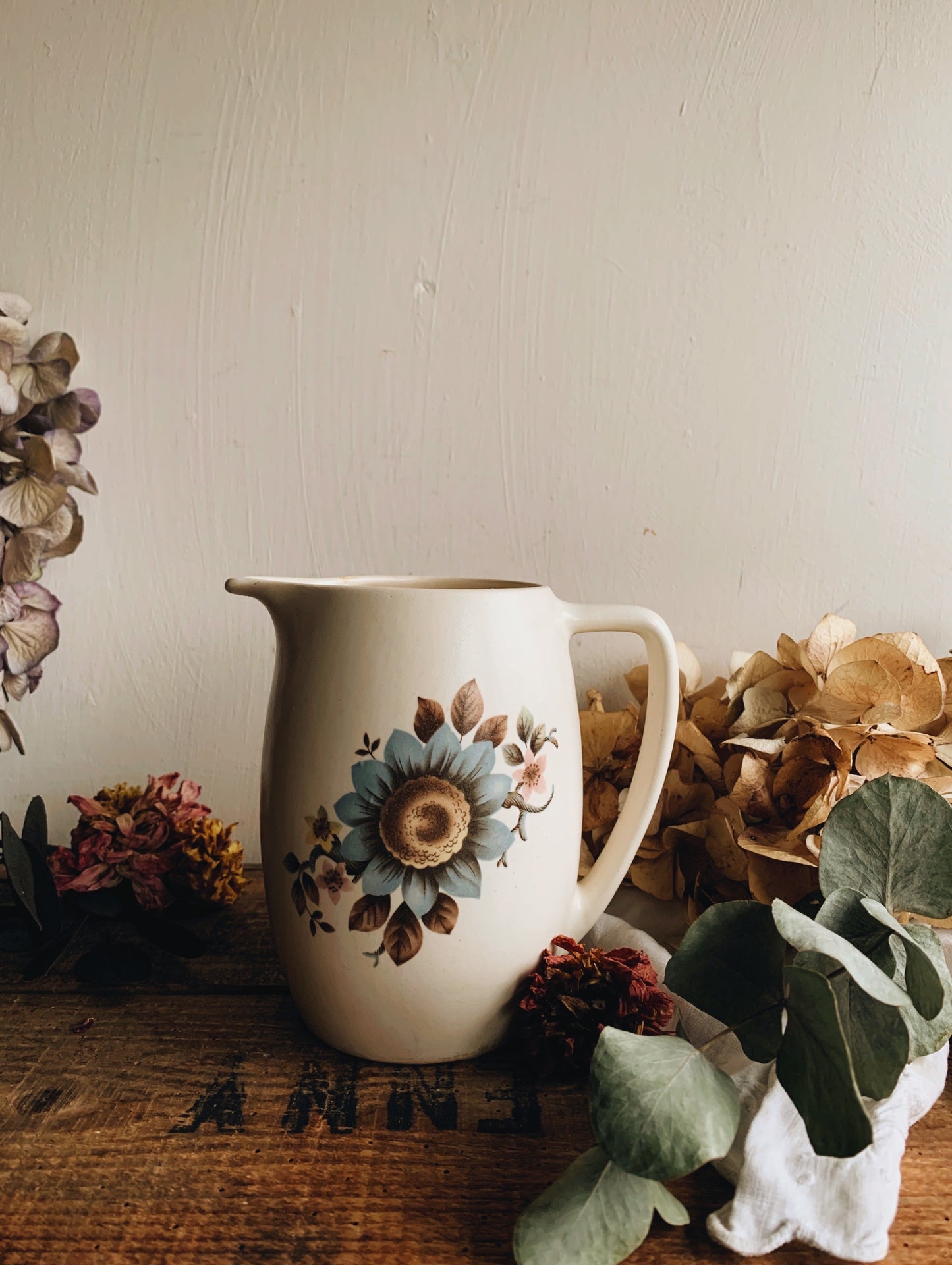 Vintage New Devon Floral Jug