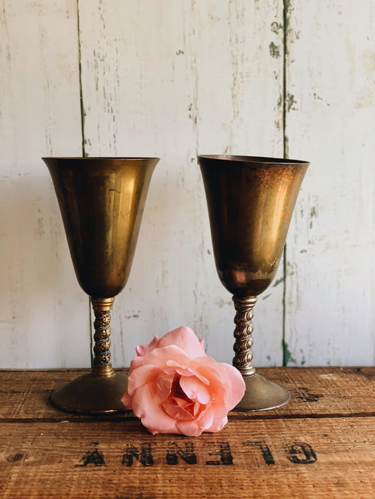 Two Vintage Odd Goblets