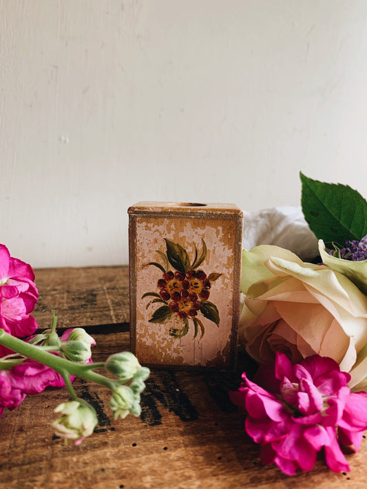 Vintage Floral Matchbox Holder
