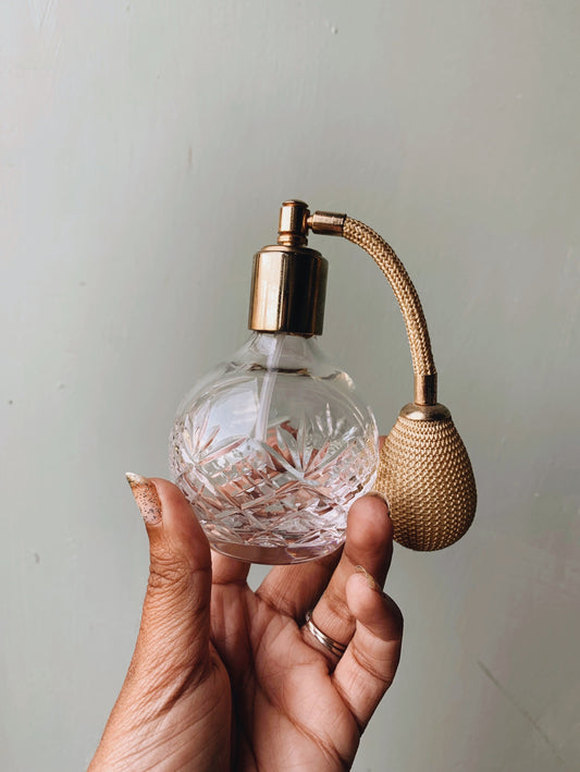 Vintage Glass Perfume Bottle & Spray