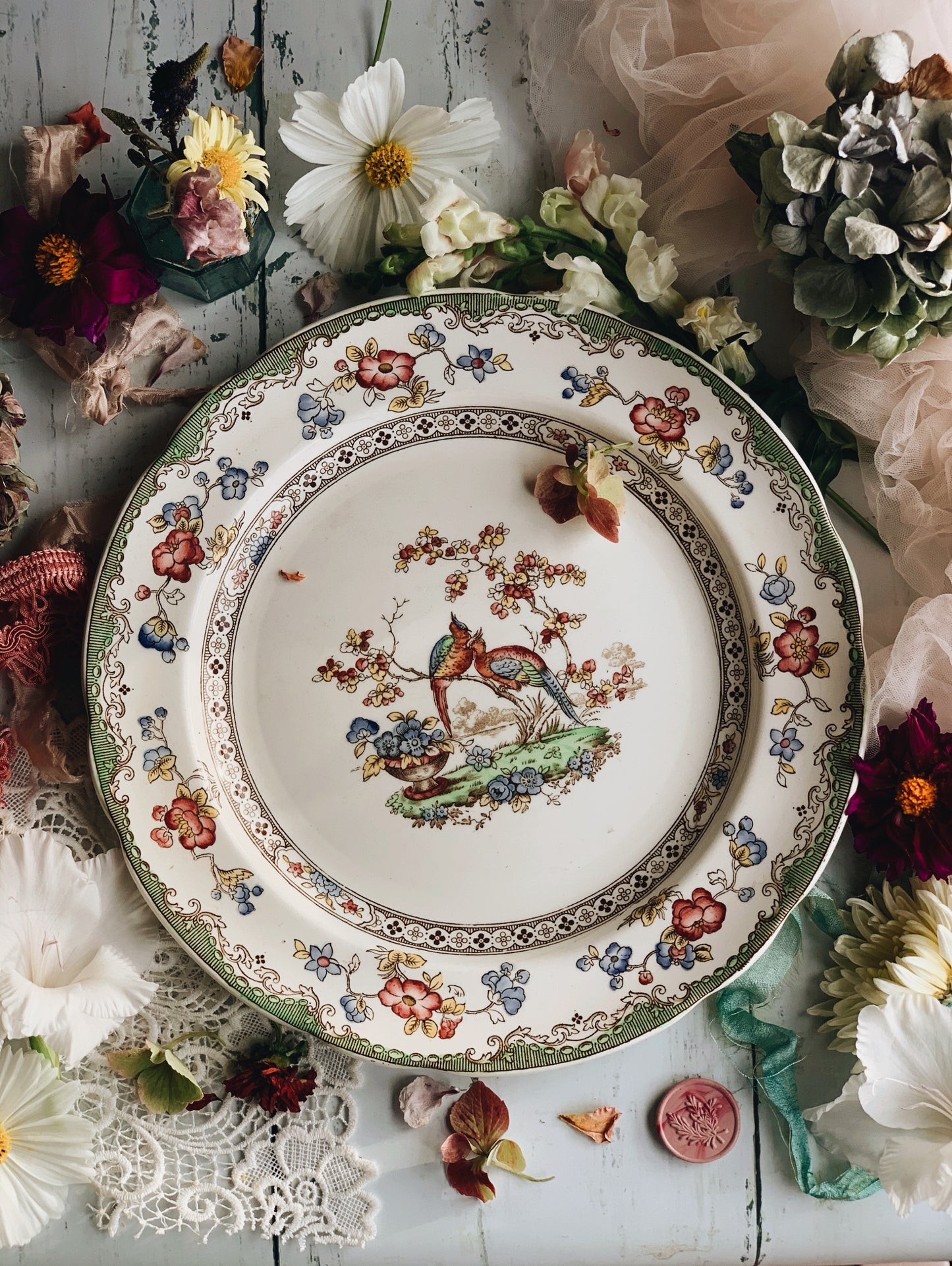 Antique Spode “Bridal Veil” Plate