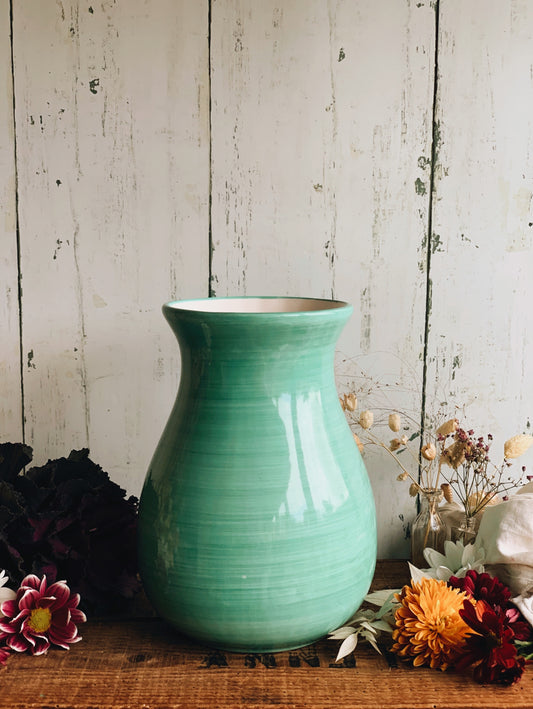 Large Turquoise Ceramic Vase