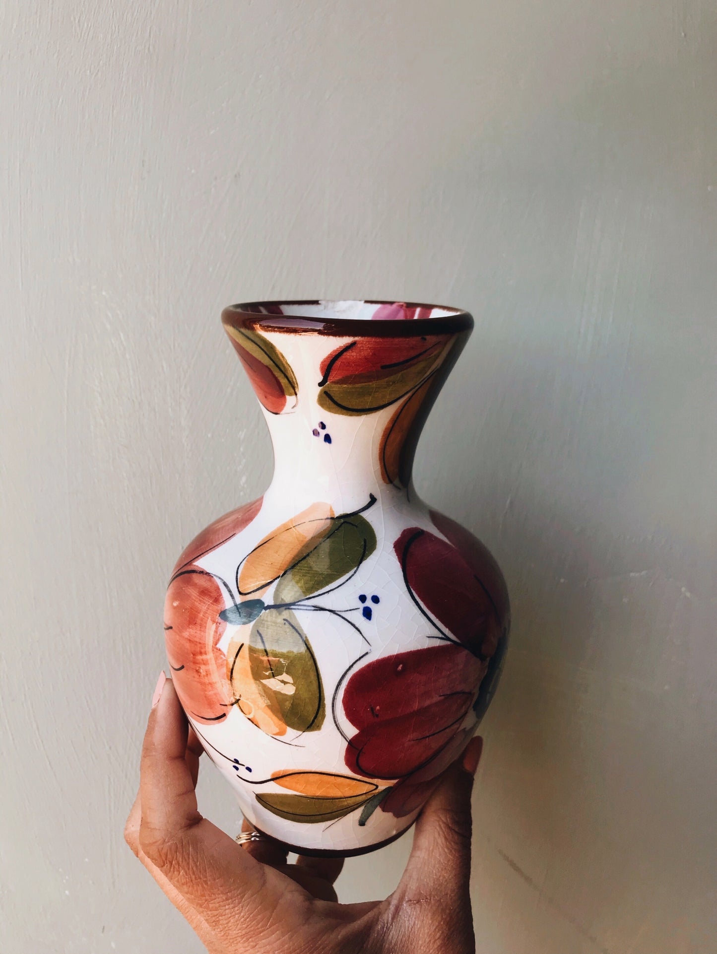 Vintage European Floral Vase