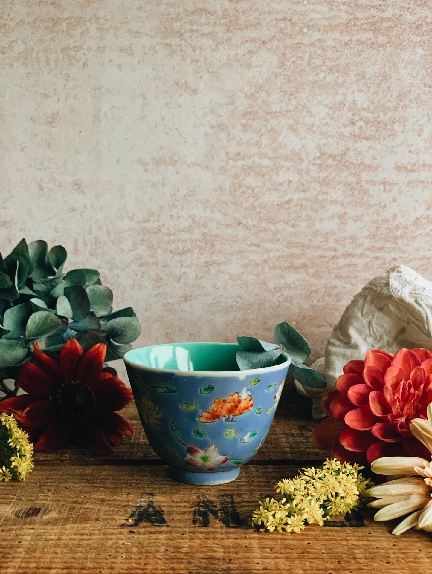 Vintage Hand~painted Floral Decorative Bowl