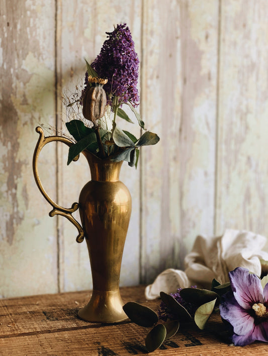Vintage Art Deco Brass Vase