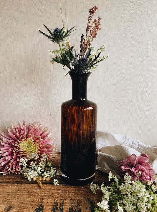 Vintage Tortoise Glass Bottle